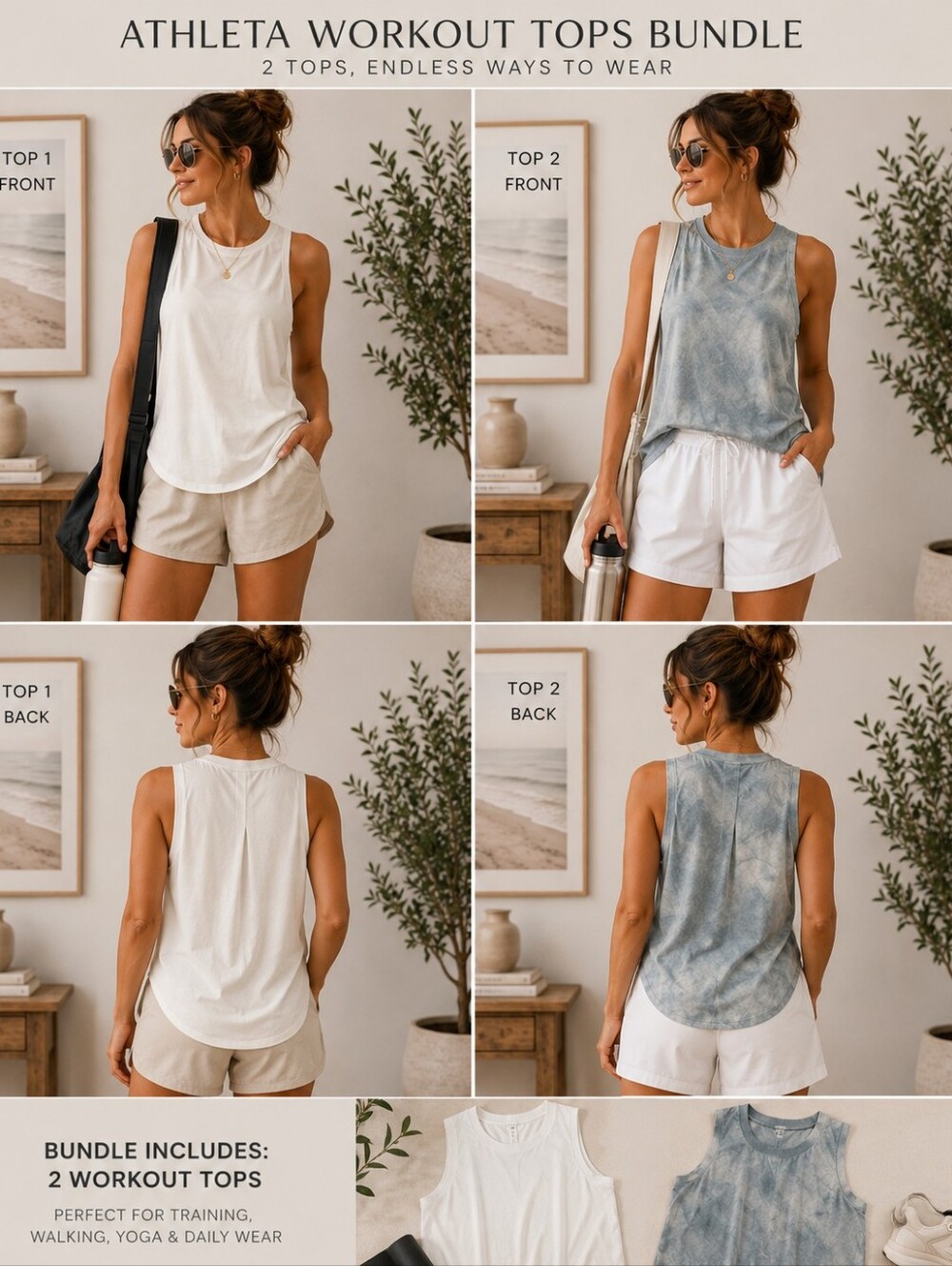 Athleta Workout Tops Bundle Of 2 Size S